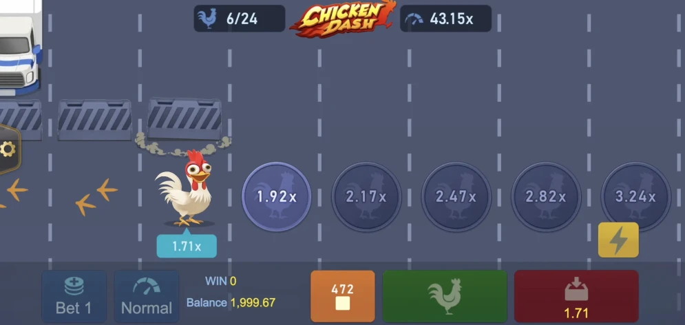 Chicken Dash gameplay