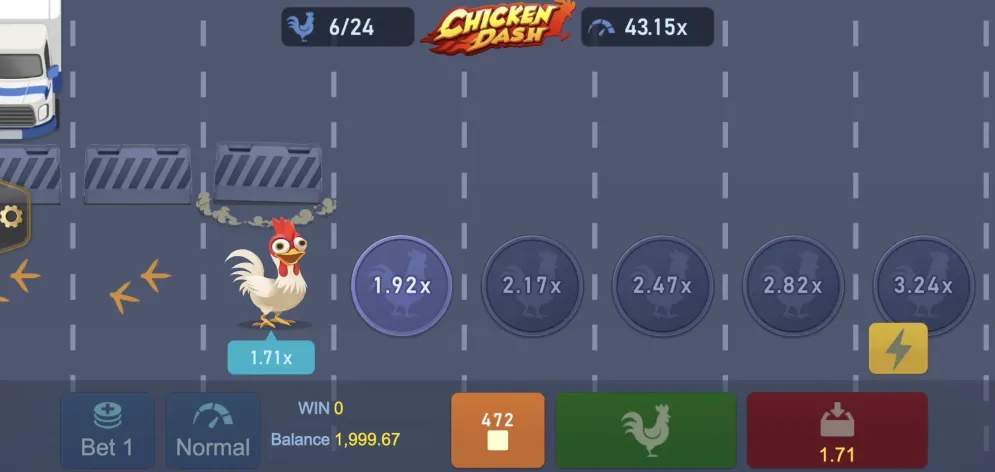 Chicken Dash gameplay